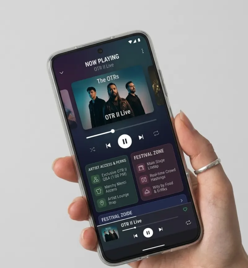Blinktag mobile experience opened on a smartphone